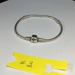 Pandora Sterling Silver Bracelet 590702HV 7.5” L Good Condition/Used Condition